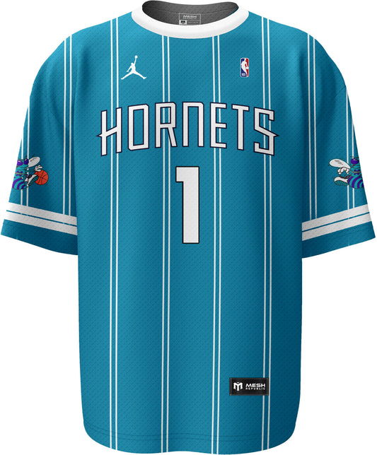 Charlotte Hornets Teal Football  Jersey La Melo Ball