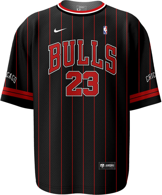 Chicago Bulls 1995/96 Stripe Retro Football Jersey